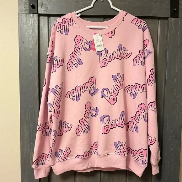 Barbie Pink and Purple Graphic Women's Sweatshirt - Picture 1 of 2